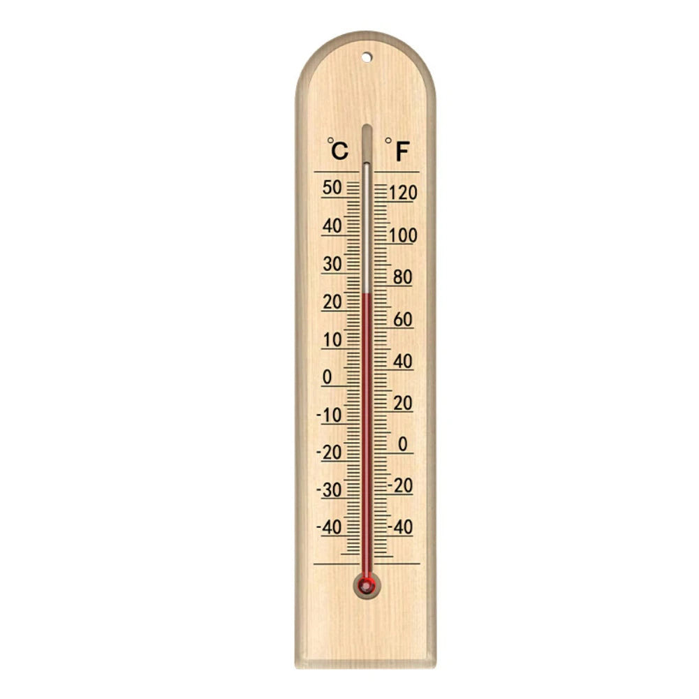 High Precision Battery Wooden Thermometer Wall Mounted for Accurate Temperature Measurement in Home Laboratory