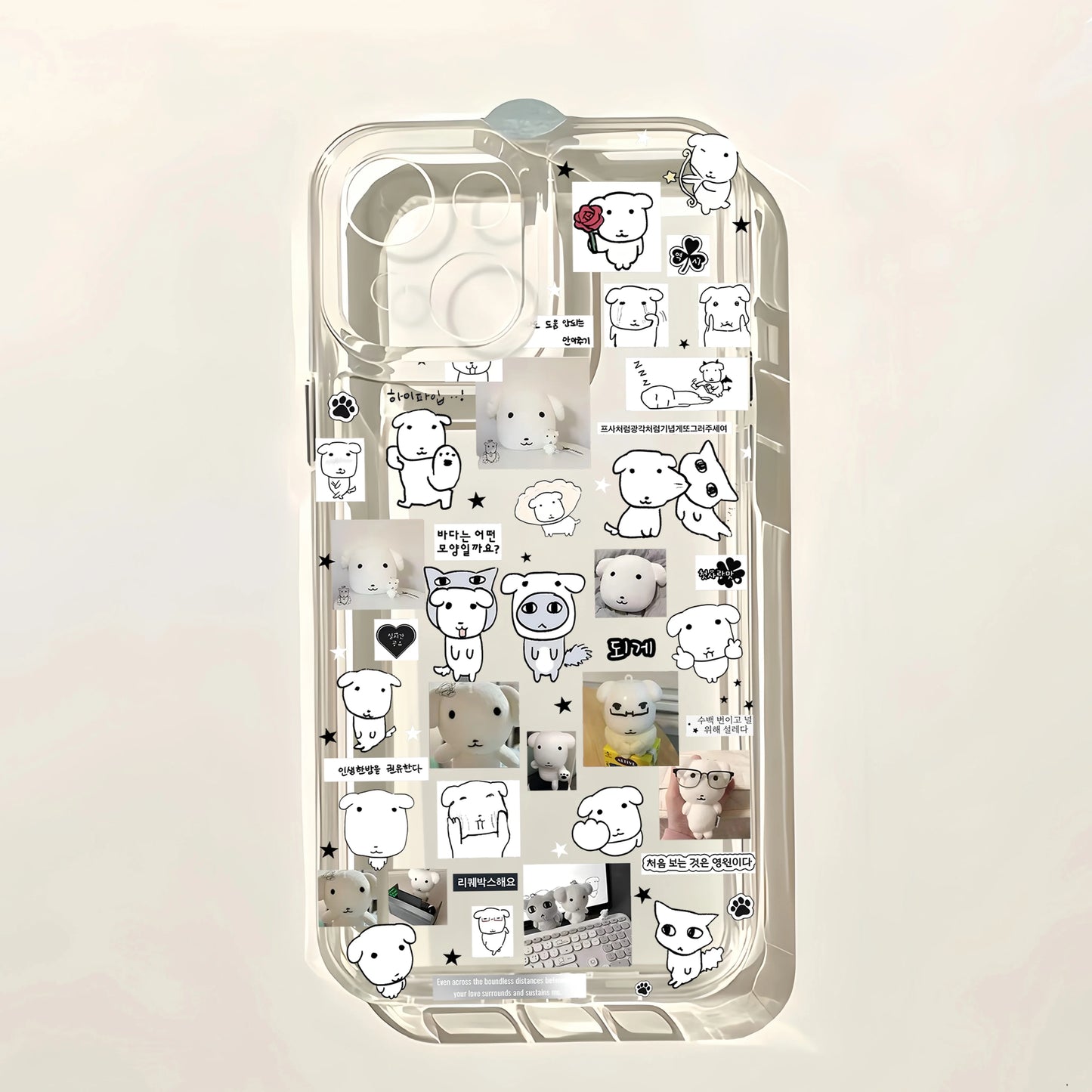 Cute Ganadi Puppy Phone Case For iPhone 17e 17 16 16e 15 14 13 12 11 Mini Pro Max X XR XSMax 7 8 Air Plus Transparent Back Cover