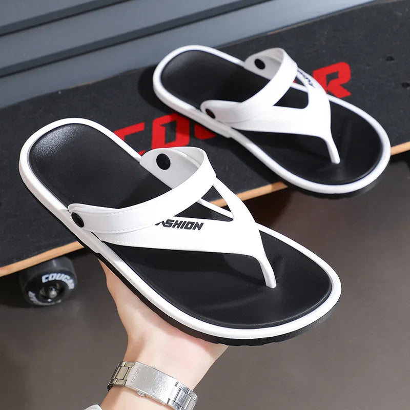 Flip-flops men's fashion trend summer foreign trade cross-border external wear breathable and wear-resistant toes two sandals