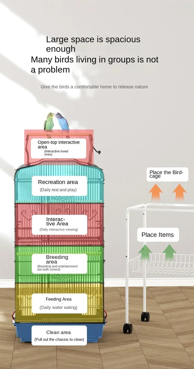 Hut Feeder Nest Bird Cage Parrot Carrier Breeding Villa Home Bird Cage Pigeon Luxury Oiseaux Accessoires Products Pet