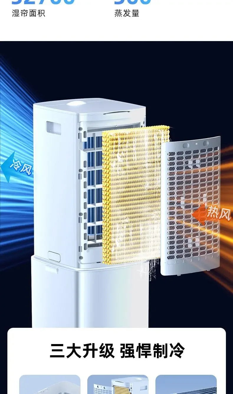 Cooling fan household single cooling water cooling fan air conditioner refrigerator mobile small
