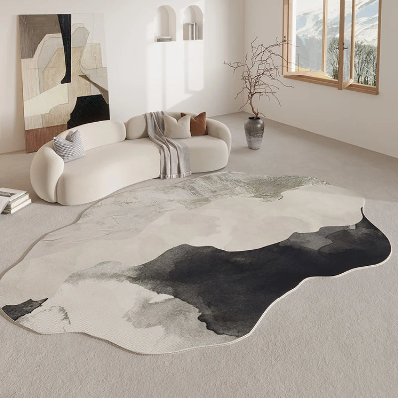 Luxury Retro Carpets for Living Room Irregular Shape Bedroom Decor Soft Carpet Modern Art Cloakroom Rug Thickened Anti-slip Mat