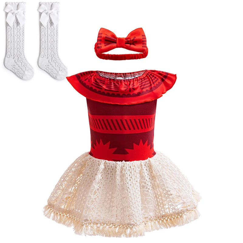 Fairy Todder Baby Girl Alice Rapunzel Moana Belle Mermaid Sofia Princess Romper Halloween Newborn Birthday Party Onesie Jumpsuit