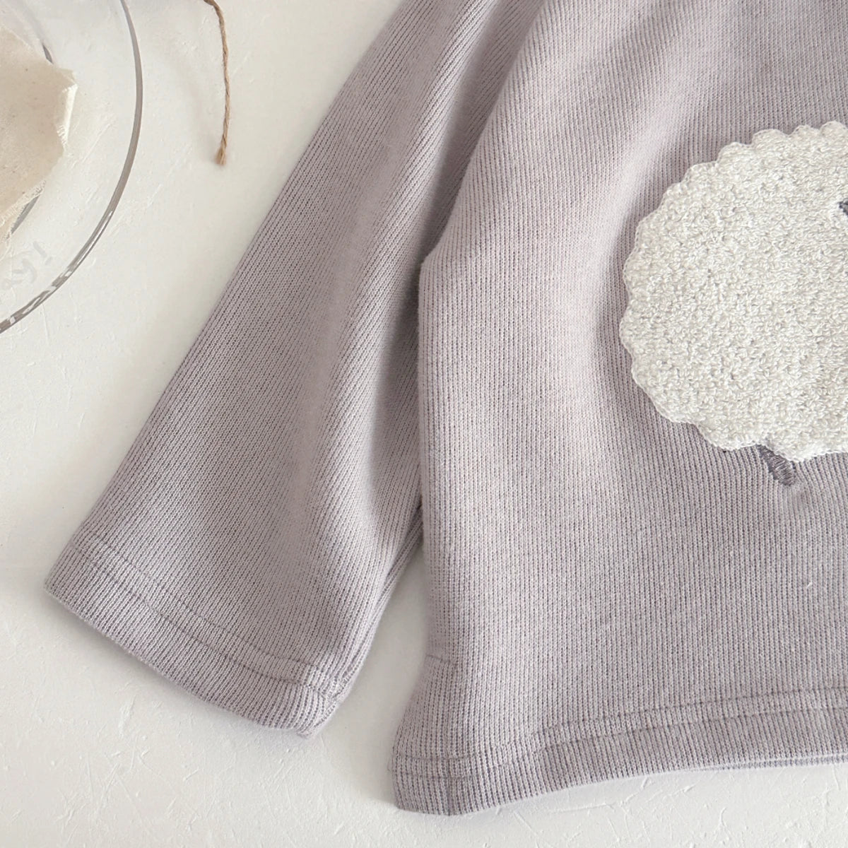 Autumn Toddler Baby Girls Outfit Lamb Embroidery Long Sleeve Sweatshirt Elastic Waist Pants Spring Sets Baby Boy Clothes