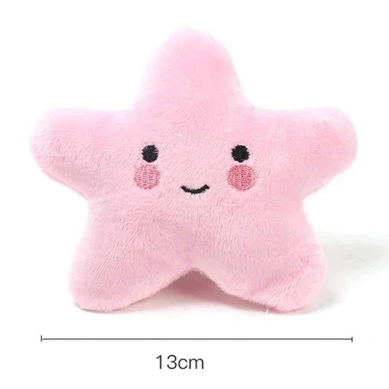 Pets Toys Plush Sounding Pentagram Toys Pets Chew Playing Fun Cute Puppy Dogs Cats Squeaky Toys Pets Supplies Accessories