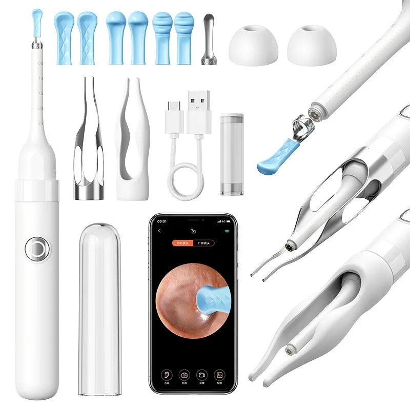 Smart Visual Ear Wax Cleaner with HD Camera Endoscope Wireless WiFi Ear Cleaning Tool for Home Use Ear Wax Remover