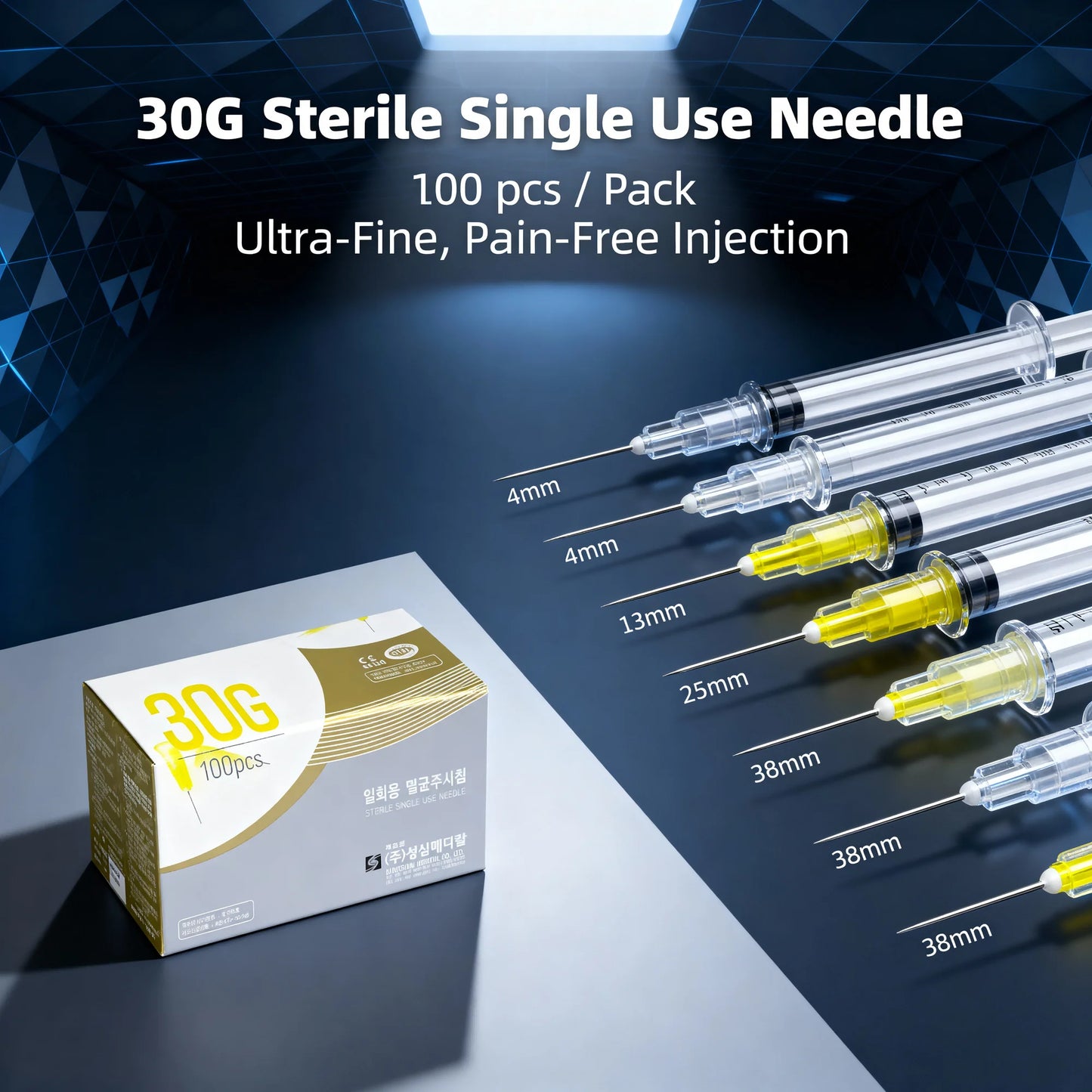 100pcs/Box 32G 4mm 6mm 13mm Painless Small Irrigator Needle Tip Eyelid Tool for Dental Syringes