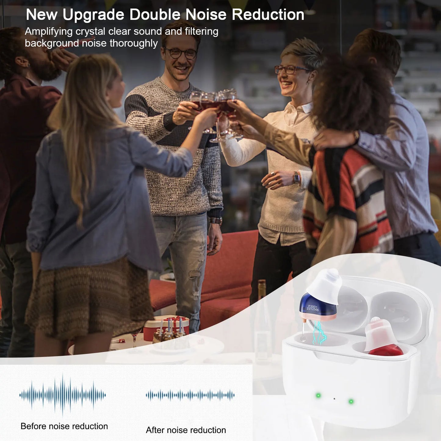 Hearing Aids High Quality Hearing Aids Rechargeable Digital Noise Reduction 16 Channel Sound Amplifier for Elderly Audifonos