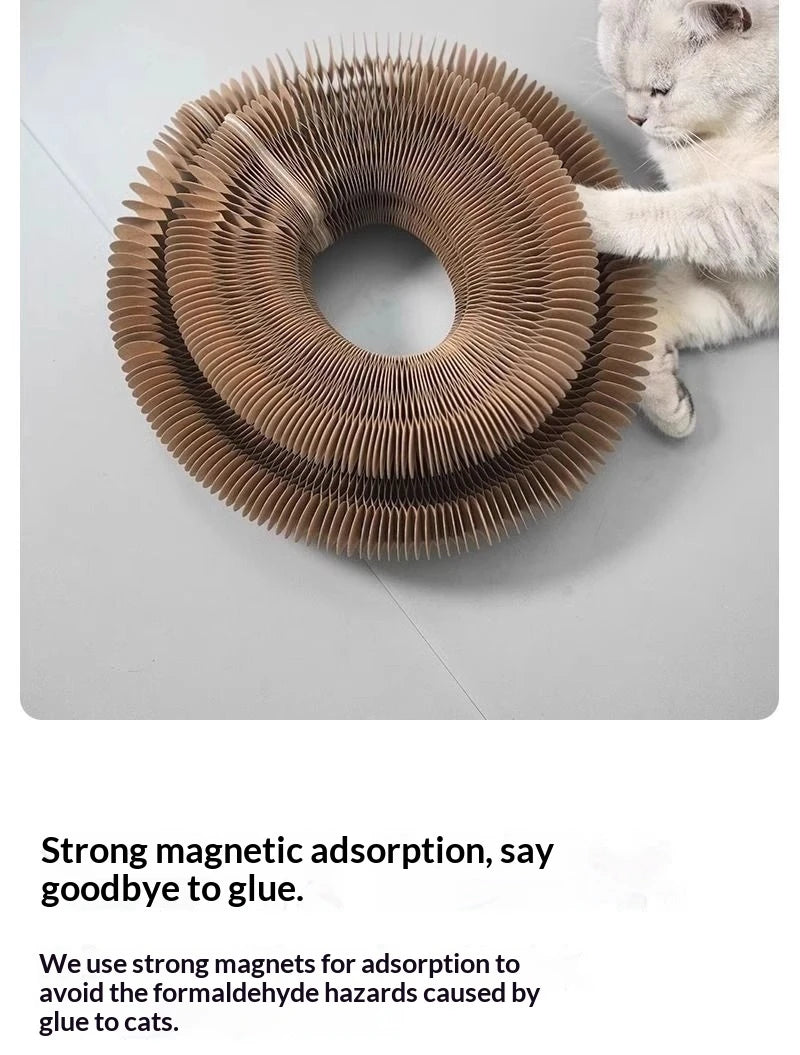 Magic Accordion Cat Scratching Board Nest,wear-resistant And Lint-free,cat Toy For Self-entertainment And Nail Scratching