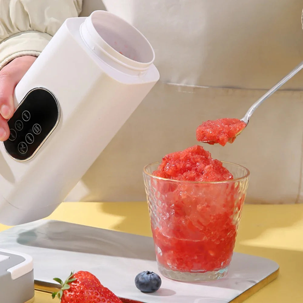 400ML Portable Electric Juicer 2 Cup Home Mini Multifunctional Wireless Blender USB Rechargeable Small Juice Cup Mixer Machine