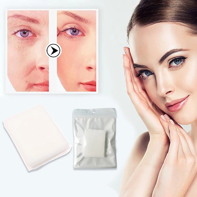 50 pcs/Bag Disposable Patch Soluble Facial Mask Paper Conus Peptide Freeze Dried Film Soluble Type Collagen Patch