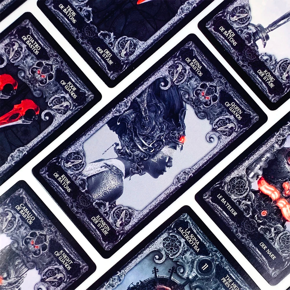 XIII Dark Tarot Cards Deck Board Game Mysterious Divination Edition Borad Playing Games，Holiday Games Leisure Party Card Game