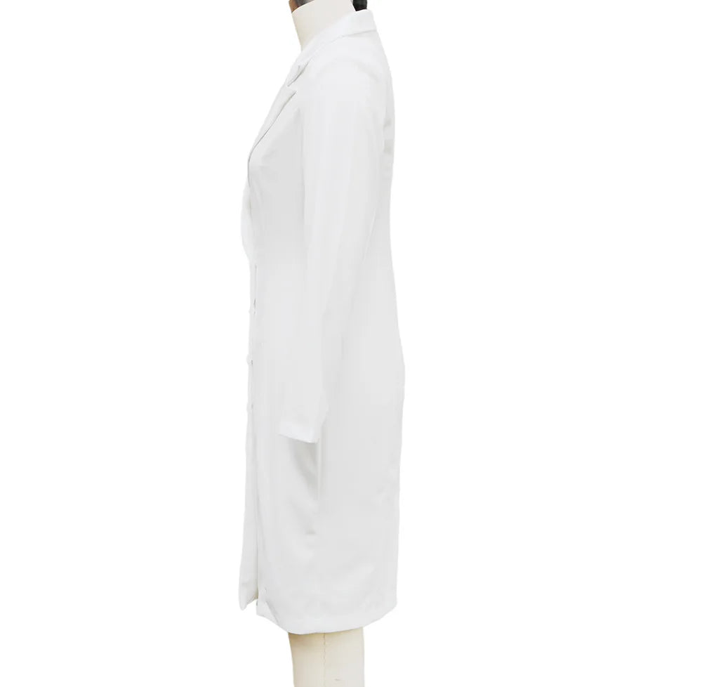 Business Suit Style Midi Dress Women's Slimming Waist Design Commute Fashion Autumn Winter Office Dress Single Piece