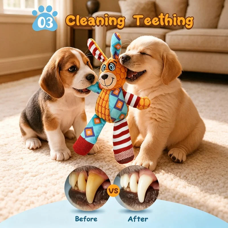 Pet Plush Squeaky Toy Durable Bite Resistant Soft Stuffed Vocal Chew Toys For Dog Puppy Cat Interactive Training Pet Supplies