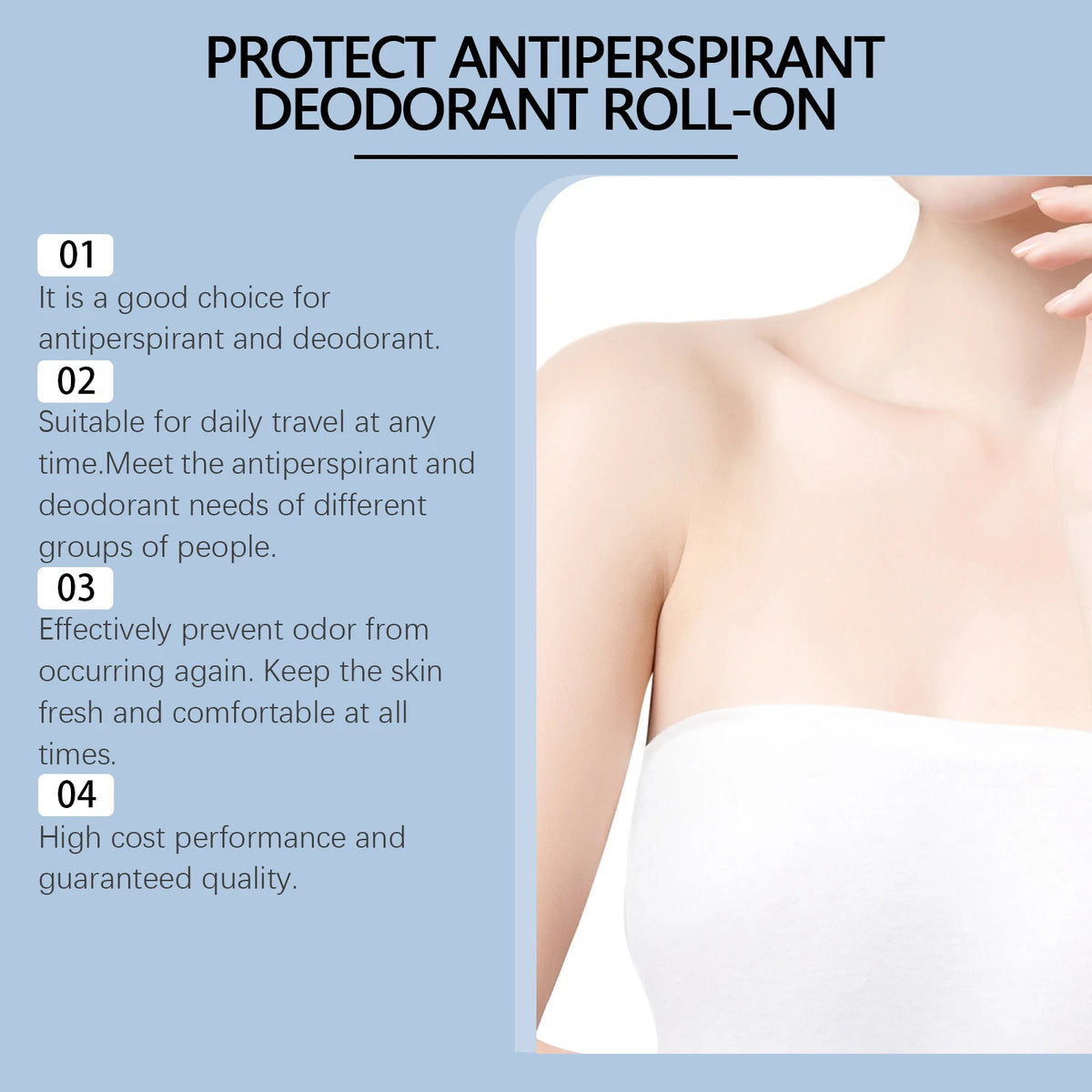 Body Deodorant Roll-On Green Tea Anti-Perspirant Reduce Armpit Sweat Remove Odor Refreshing Moisturizing Lasting Aroma Skin Care