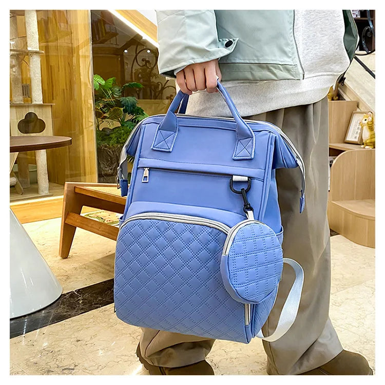 Diaper Bag Backpack Baby Essentials Travel Tote Multifunction Waterproof with Changing Station Pad Stroller Straps Big for Mommy