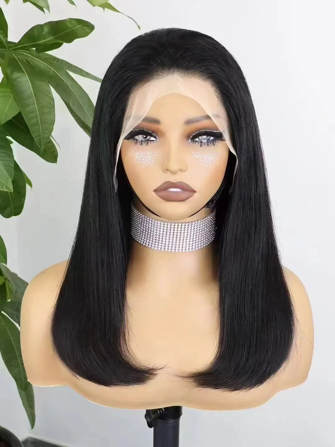 Straight Wigs 350% Density Thick Double Drawn 12A Human Hair 13x4 Lace Front Human Hair Wig for Black Women 10-16 Inches