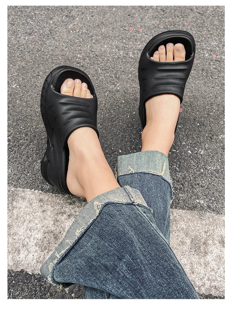 Outdoor Ladies Sandals Women Platform Flip Flops Slippers Height Increasing 8cm Summer Fashion Open Toe White Zapatos Mujer