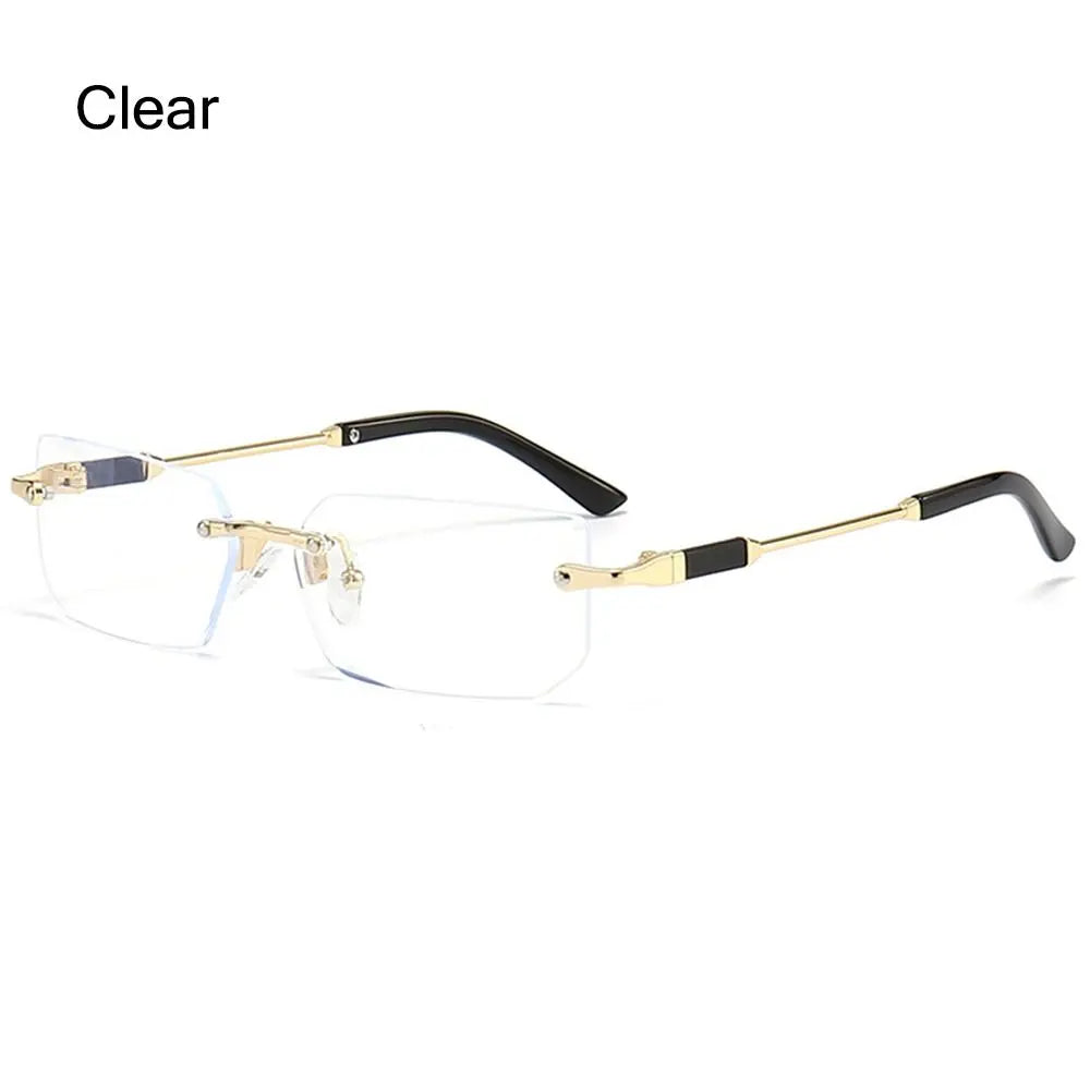 Rimless Sunglasses Rectangle Fashion Popular Women Men Shades Small Square Sun Glasses For Female male Summer Traveling Oculos