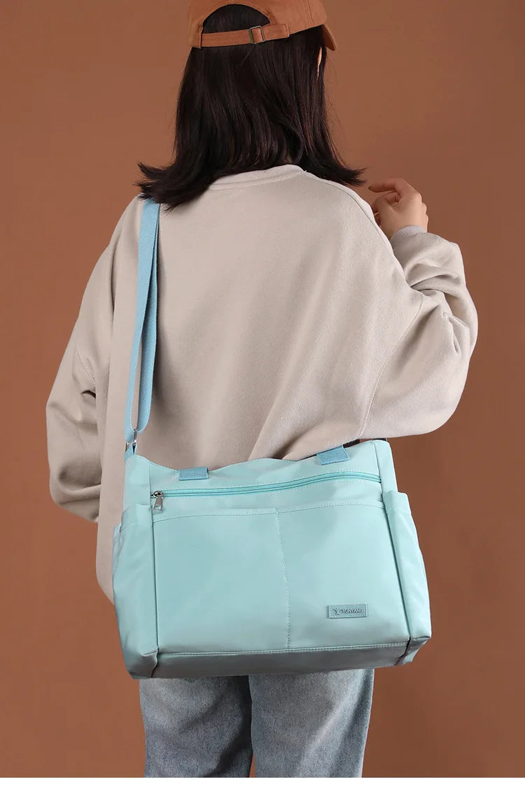 Women Bag Crossbody Nylon Large Capacity Shoulder Bag Lightweight Handbag Maternity Diaper Baby Bag For Mom Travel Dropshipping