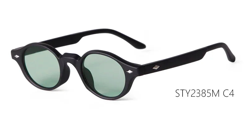 Retro Small Oval Sunglasses Women Brand Design Rivet Blue Tortoise Shell Sun Glasses Outdoor Men Shades Female UV Oculos De Sol