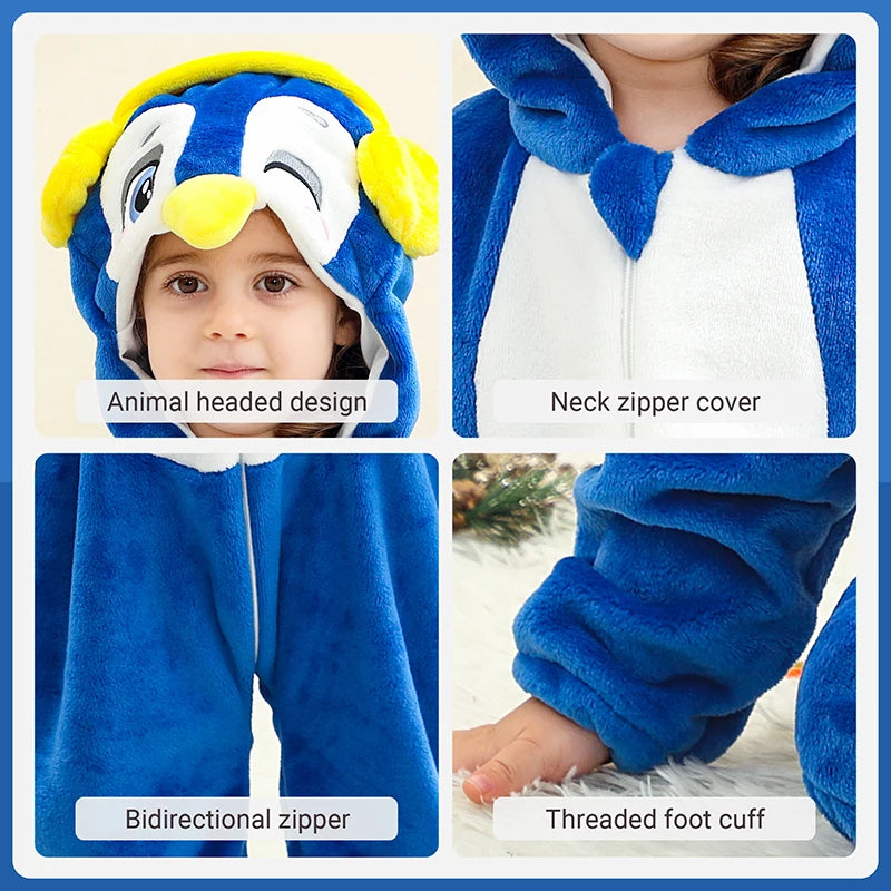 MICHLEY Halloween Lion Baby Rompers Clothes Hooded Flannel Cosplay Toddler Infant Pajamas Bodysuit Jumpsuit Costume For Kids Boy