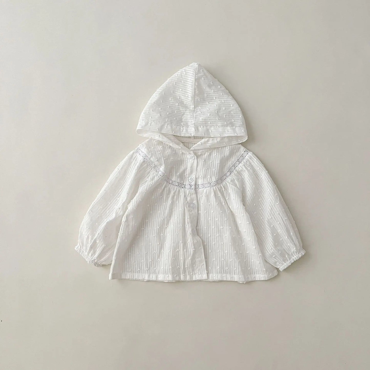 Summer Newborn Infant Baby Girls Thin Sun Protection Clothing Cherry Printing Hooded Coat Ventilate Jacket Kids  Baby Clothing
