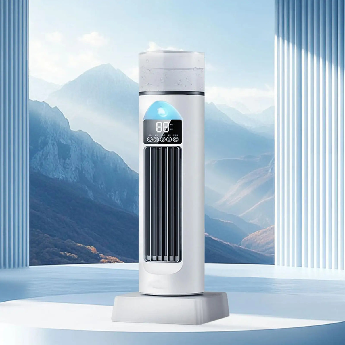 USB Leafless Spray Fan Blow Cold Air Space Cooler Bladeles Cooling Fans Quiet Cool Bladeless Gadgets With Timer & Remote