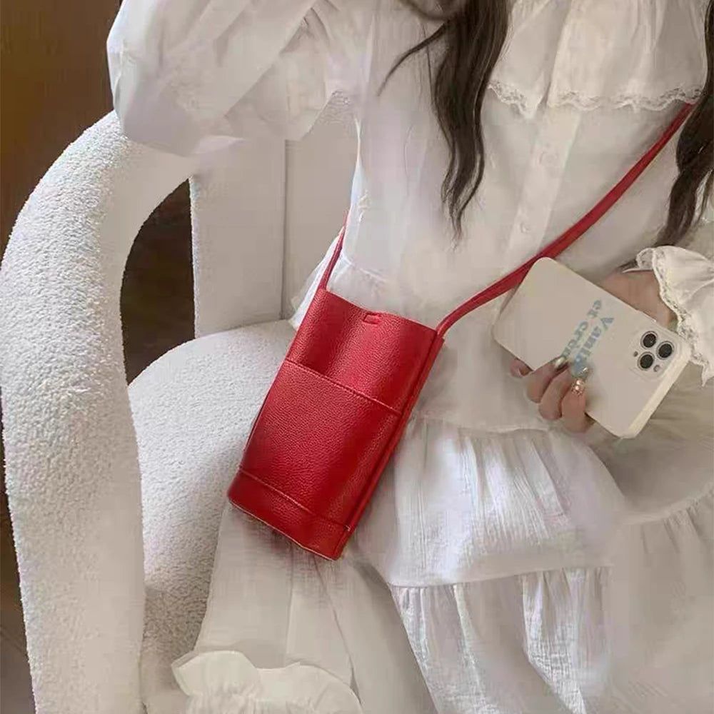 Luxury Design PU Leather Phone Bag Custom Letters Woman Cross Body Bag Fashion Travel Lady Engraving Shoulder Bags Wallet Pouch