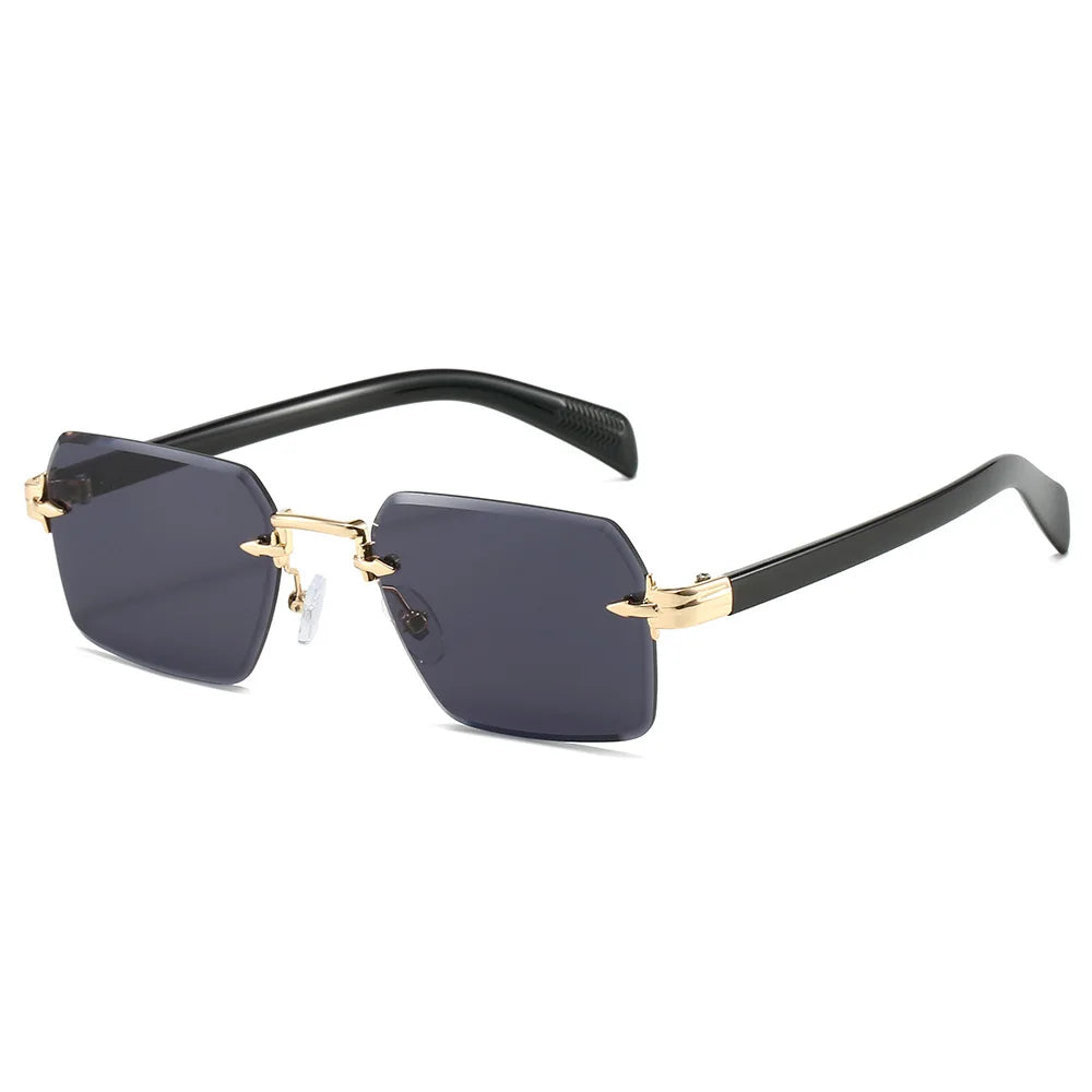 Fashion Rimless Sunglasses Men Women Popular Frameless Sun Glasses Male Female Classic Small Square Summer Travel Shades