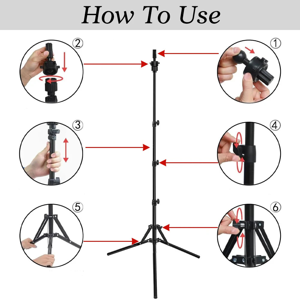Nunify 21-25Inch Canvas Block Head Mannequin Adjustable Wig Stand Tripod With Rotatable Head Holder For Hairdressing Exhibitions