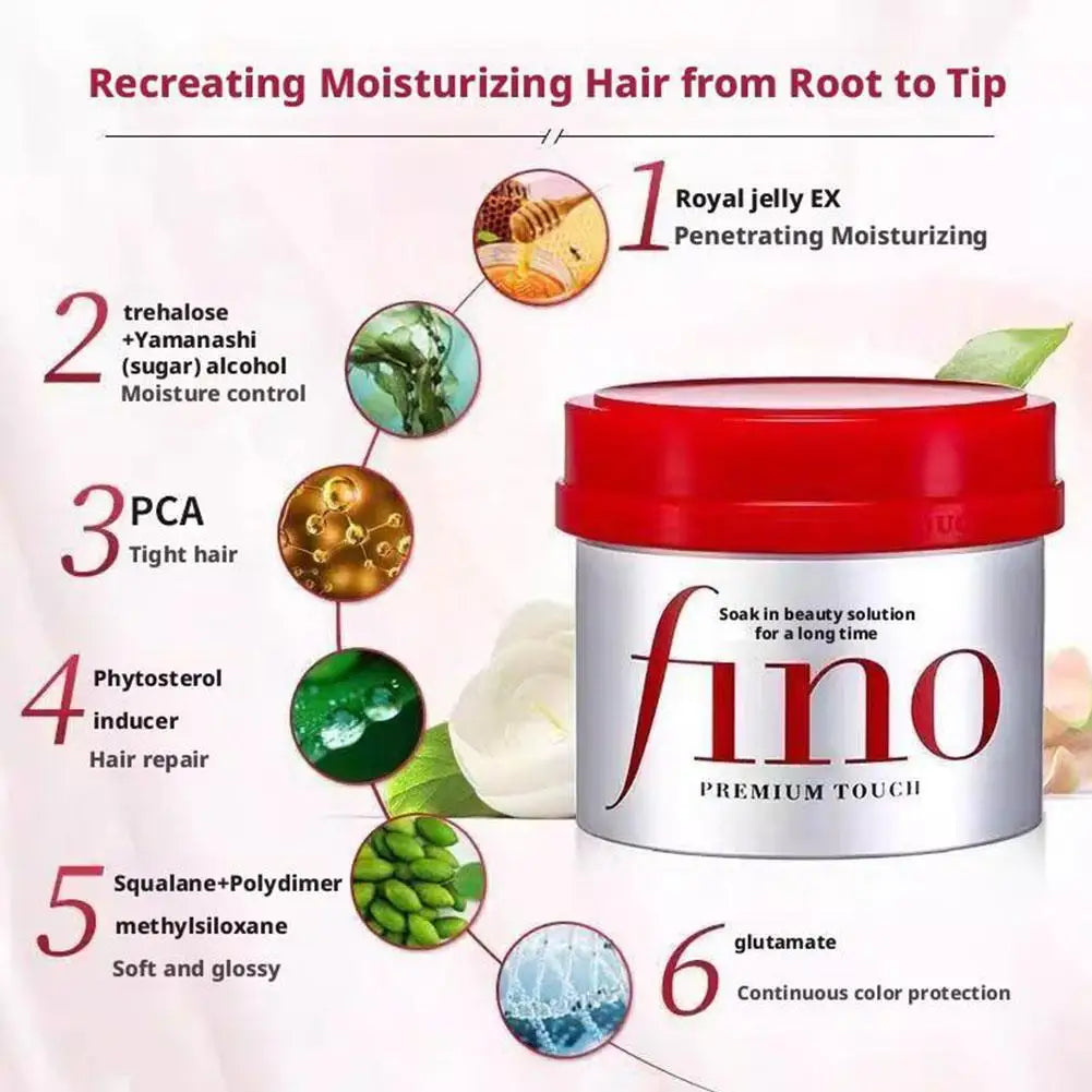 Fino Hair Conditioner Shampoo Hair Mask For Oil Control Volumizing Smoothing Repairing Damaged Frizzy Hair Soften Hair Care Tool