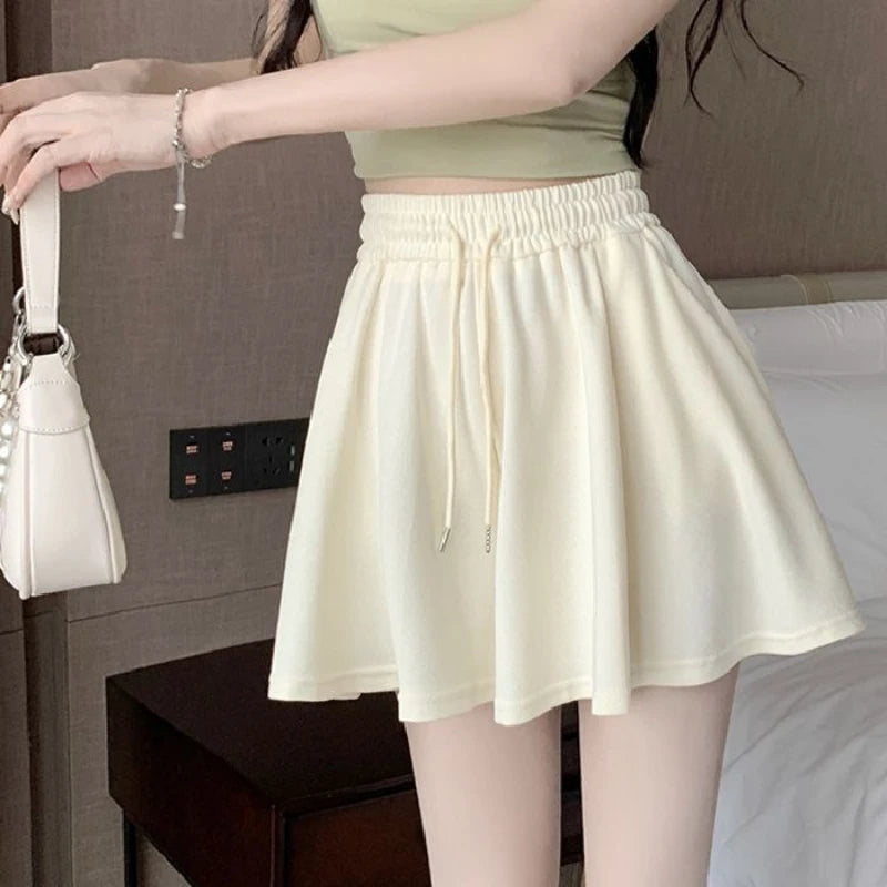 2026 High Waist Wide Leg Sports Shorts Women's Summer New Loose Fit A-Line Shorts Casual Versatile Comfortable Short Pants