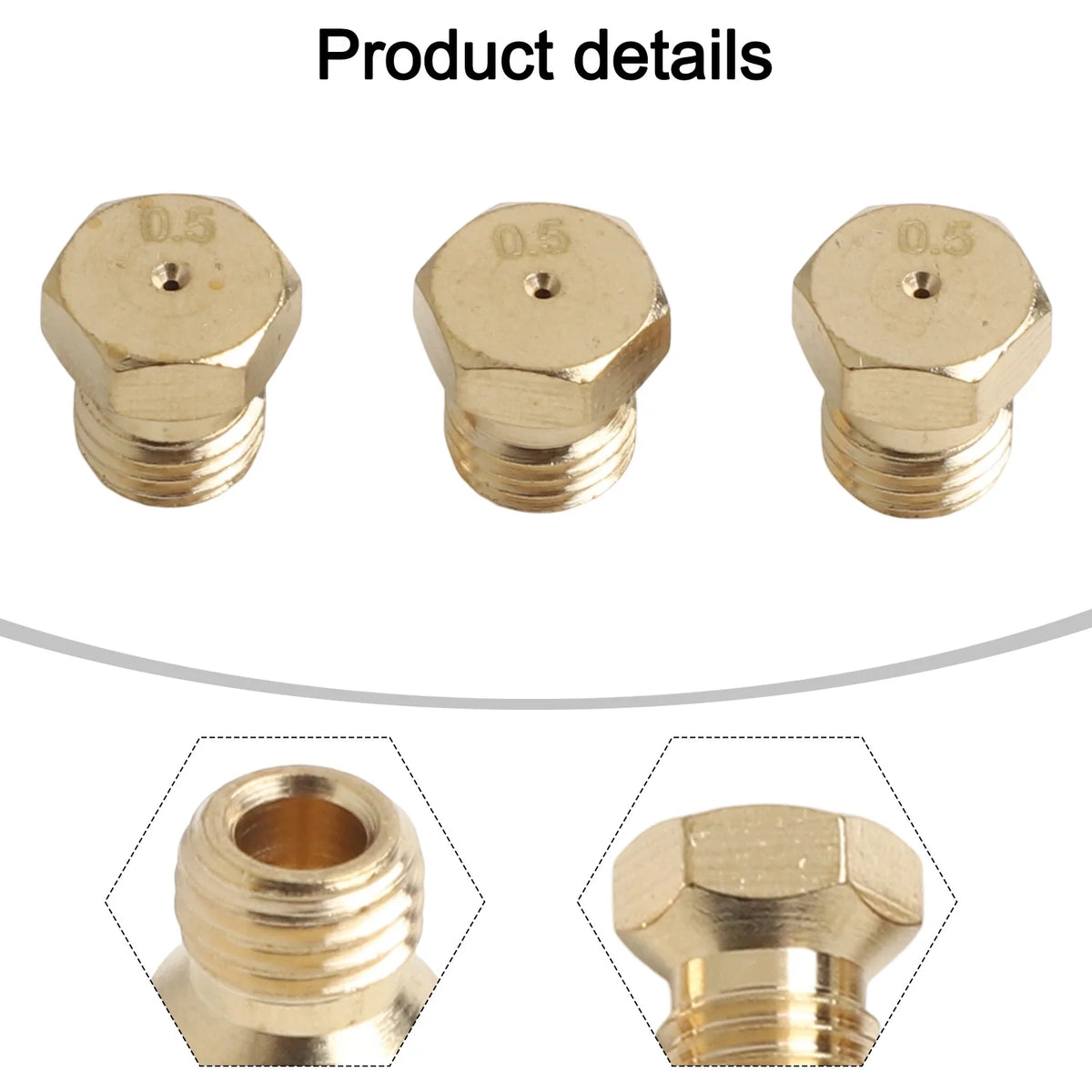 20pcs/set Burner Nozzle 0.5mm Propane Burner Orifice Kit Propane Gas Conversion Kit For LPG Burner Nozzle Outdoor Cooking