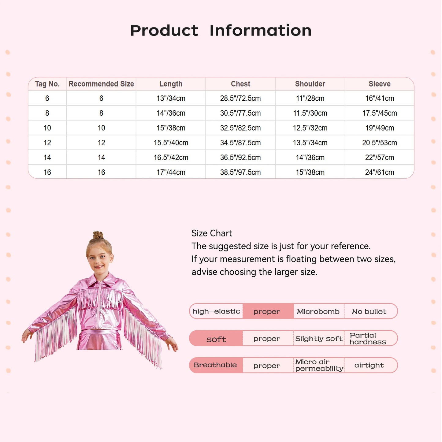Girl's Tassels Jackets Streetwear Metallic Jazz Dance Costume Turn-Down Collar Childs Fashion Fringe Coats Jacket Party Jacket