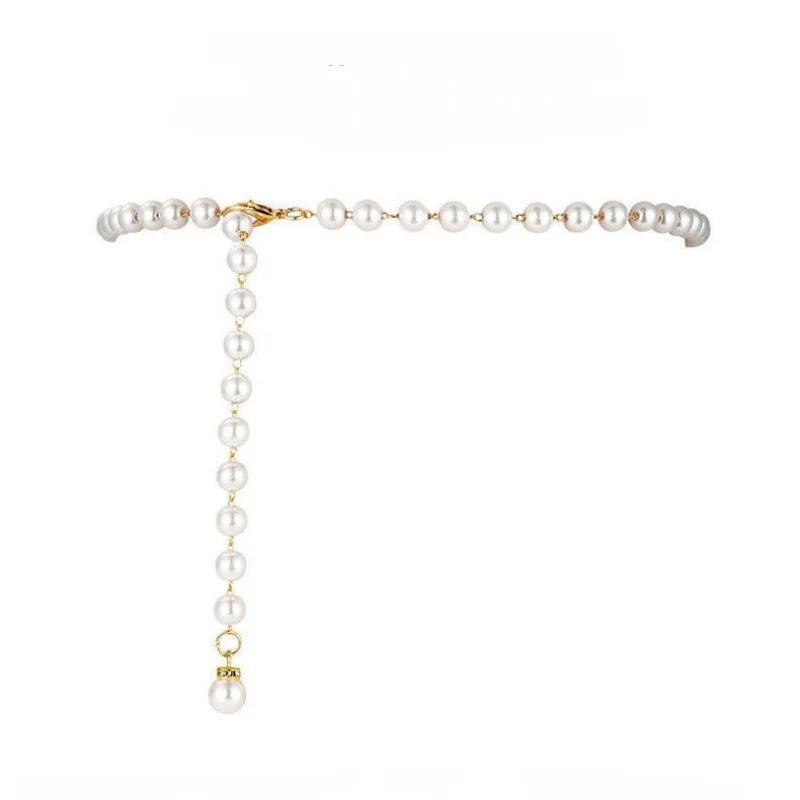 Fashion Pearl Waist Chain Versatile Waistband Belt Temperament Elegant Body Jewelry Girls Dress Strap Belly Chains Accessories