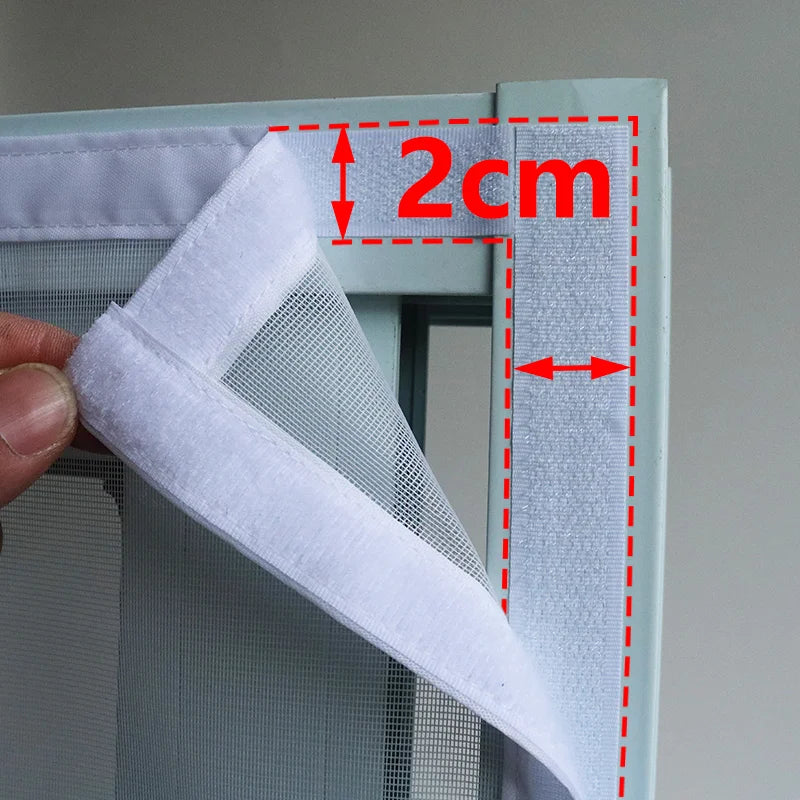 Window Mosquito Net Screen Mesh with Zipper Customized size white  Invisible Fiberglass Mesh Summer Prevent Mosquitoes Flies