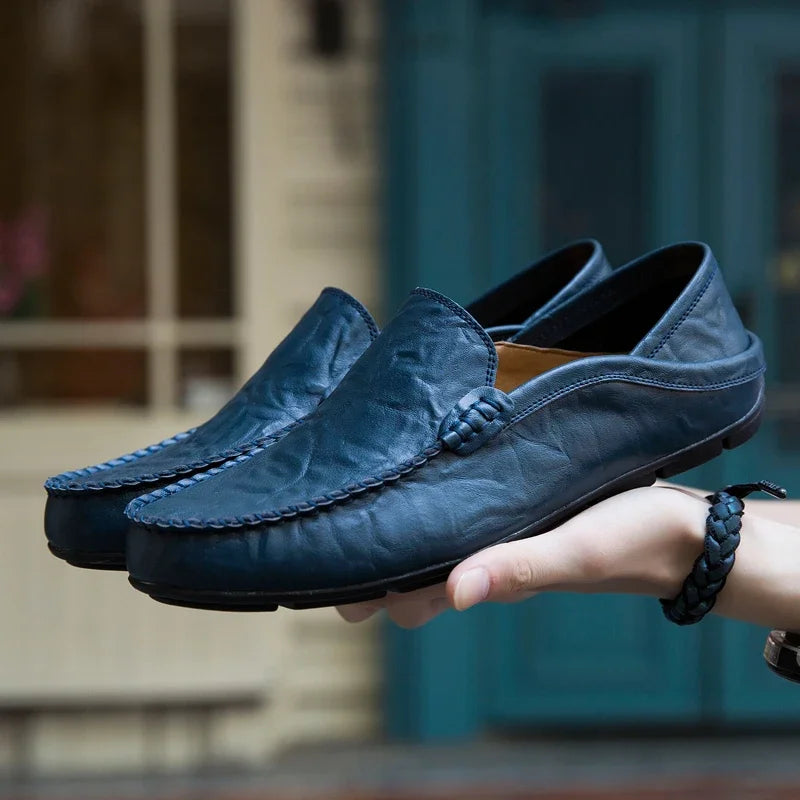Men Shoes Casual Leather Mens Loafers Moccasins Designer Slip on Boat Shoes High Quality Chaussure Homme