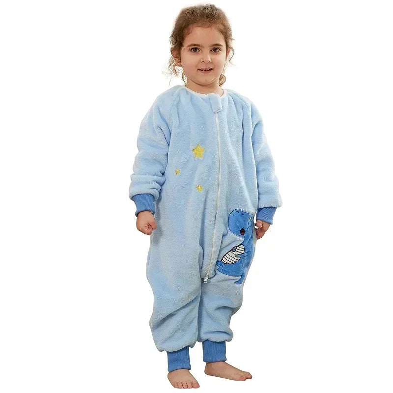 Kids Animal Dinosaur Kigurumi Costume Cosplay Cartoon Jumpsuit for Children Halloween Christmas Girls Boys Hooded Pajamas Onesie