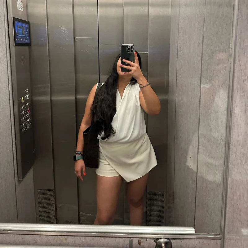 MUJER Black Skirt Shorts Women High Waist Mini Skirt Shorts Woman Fashion Asymmetric Skort For Women 2025 Summer Short Skirts