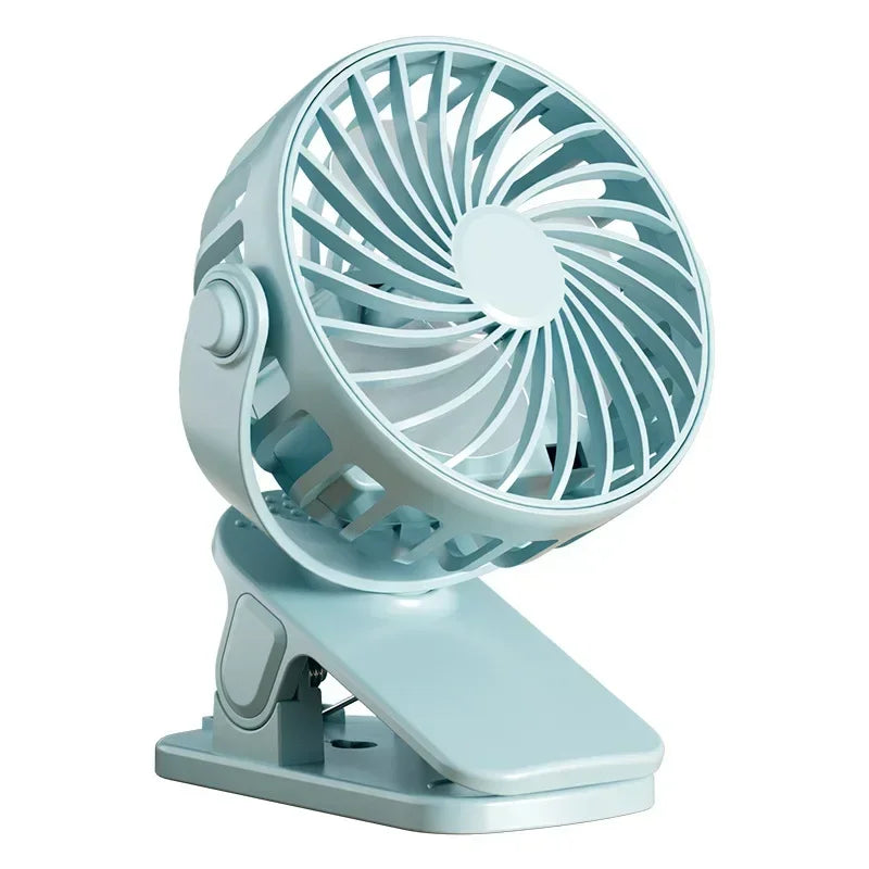 Desktop Clip Fan 3 Speed Quiet USB Mini Cooling Desk Fan 360° Rotate Portable Electric Fan Clip Fans for Strollers Air Cooler