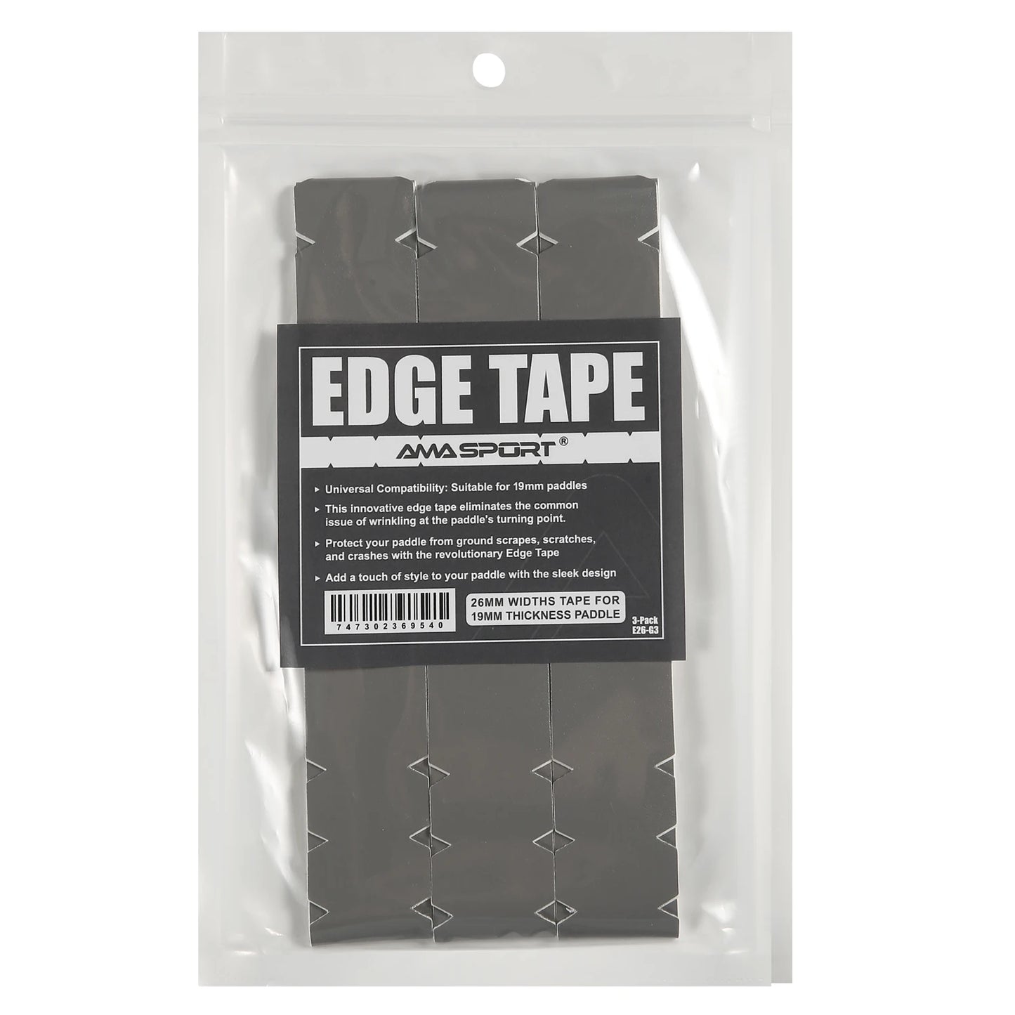 AMASPORT Pickleball Paddle Protection Tape 20mm/23mm/26mm  for 13mm/16mm/19mm Paddle-Navy Blue-Pickleball Edge Euard Tape