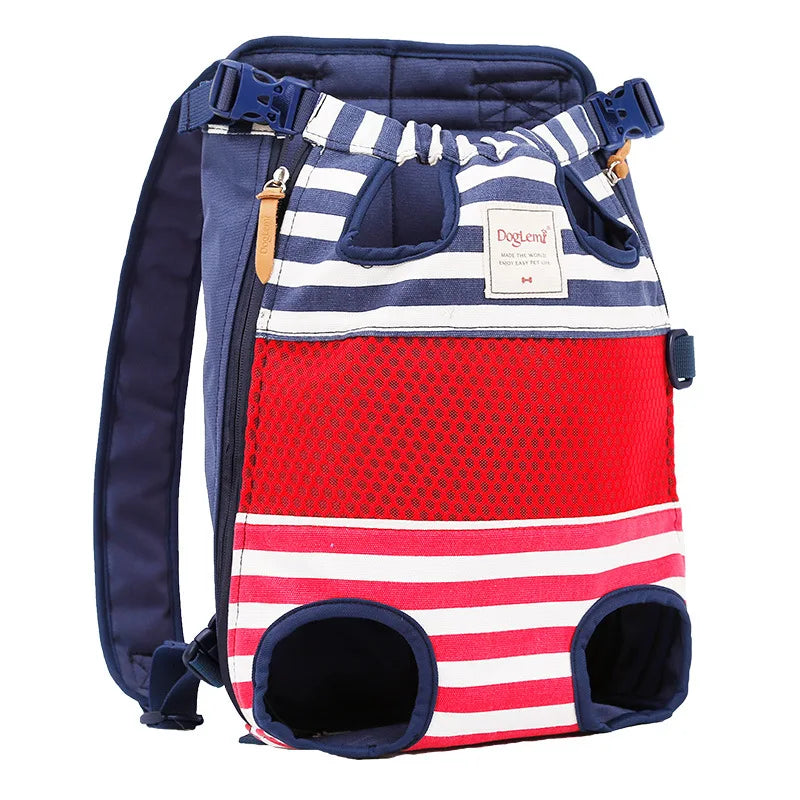 Internet Celebrity Pet Backpack Breathable Canvas Cat Bag Portable Travel  Bag  French Bucket Dog Backpack  Pet Supplies Outdoor