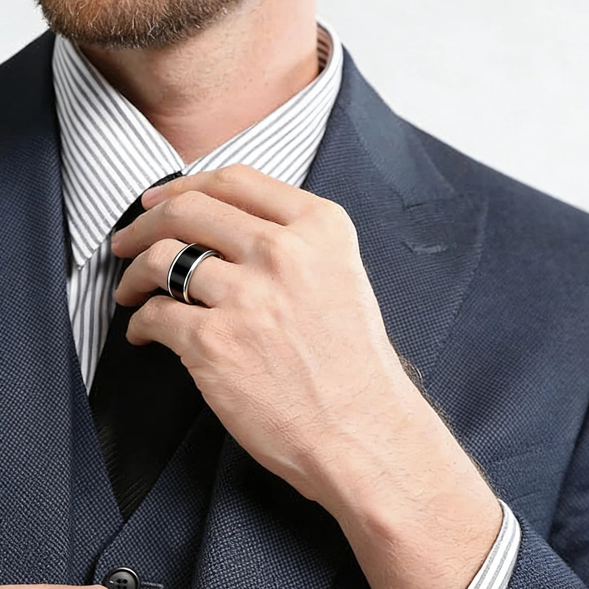 Stainless Steel Metal NFC Ntag216 Ring Programmable 888 Byte for Men and Women Wedding Ring,Can Write Anniversary Data ﻿