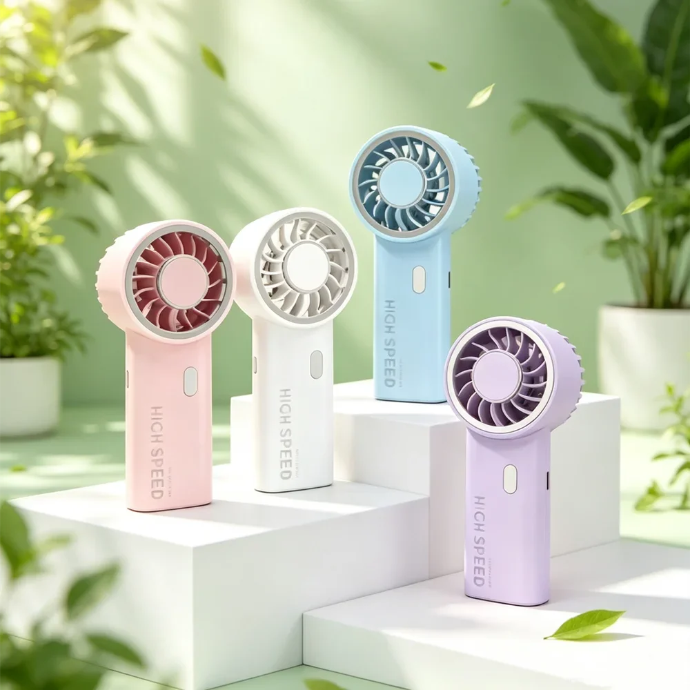 Mini Handheld Fan Portable Desktop Fan 3-speed Circulating Wind Speed Adjustment Type-C Charge Fans For Office Home