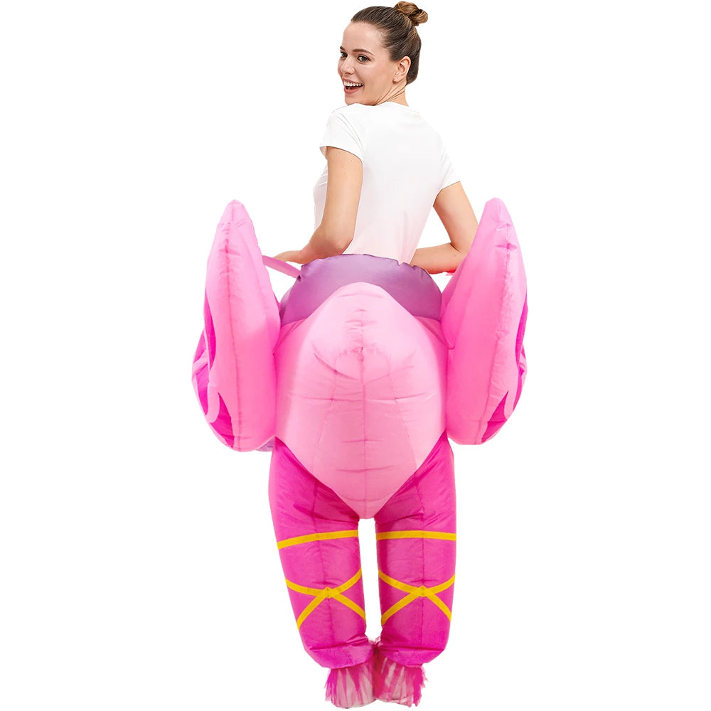 Halloween costume party fun role-playing costume flamingo inflatable costume funny costume adult  blowing suit carto