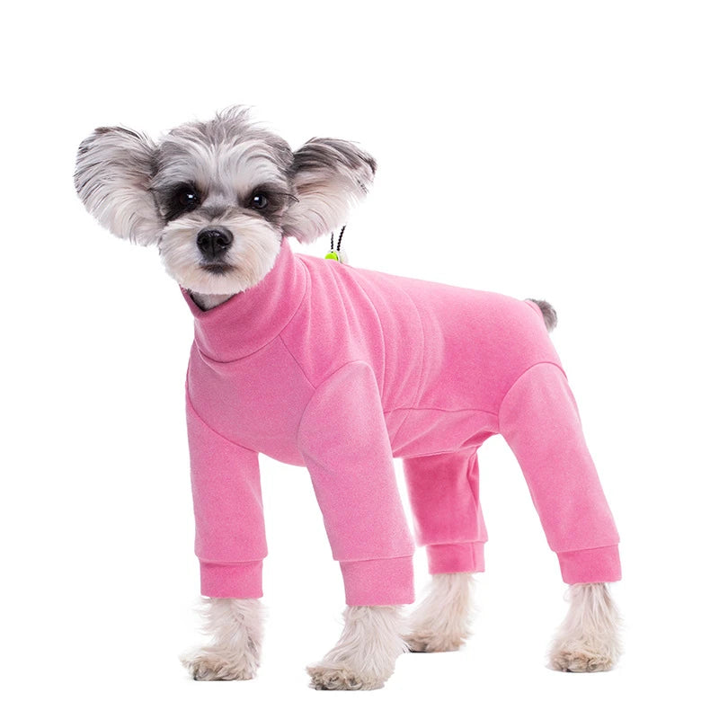 Hot Pink Purple Velvet Fabric Small Dog Clothes Autumn Winter Warm Coat Jumpsuit Adjustable Dog Clothes For Small Breeds Dogs