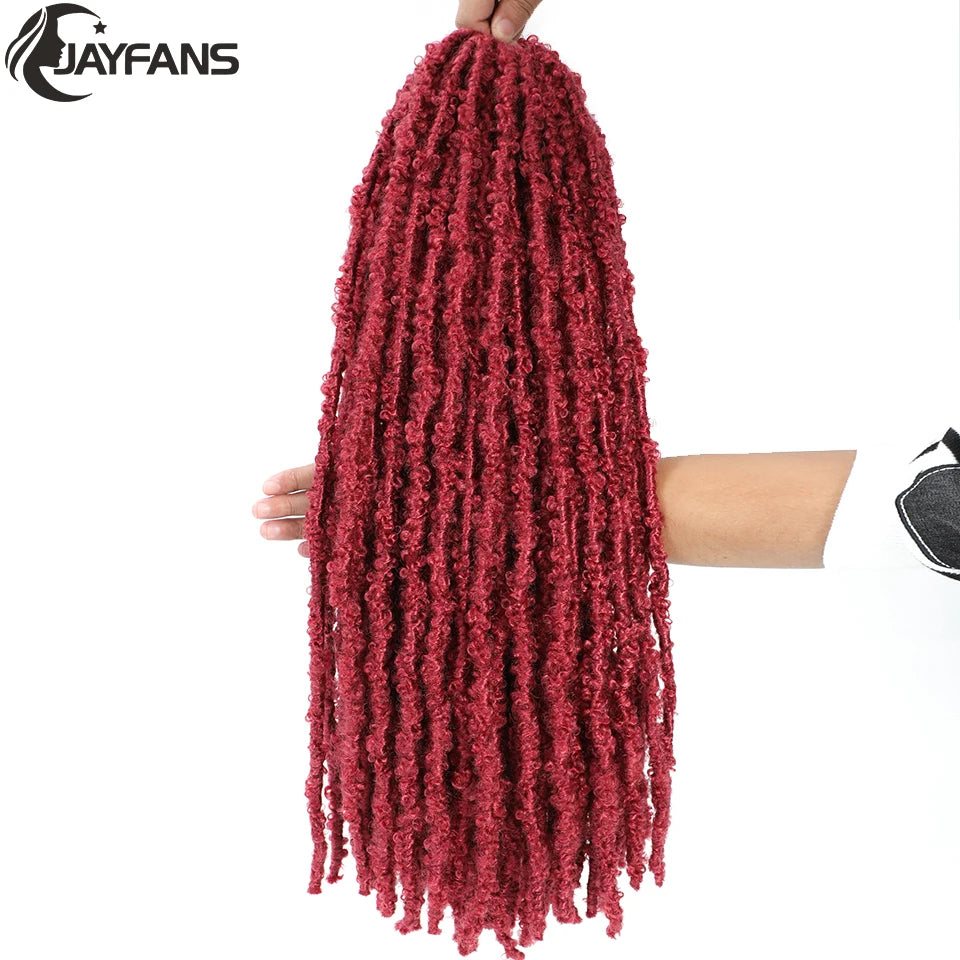 18 24 Inch Butterfly Locs Crochet Hair Extensions Synthetic Distressed Butterfly Soft Locs Crochet Braids Hair for Black Women