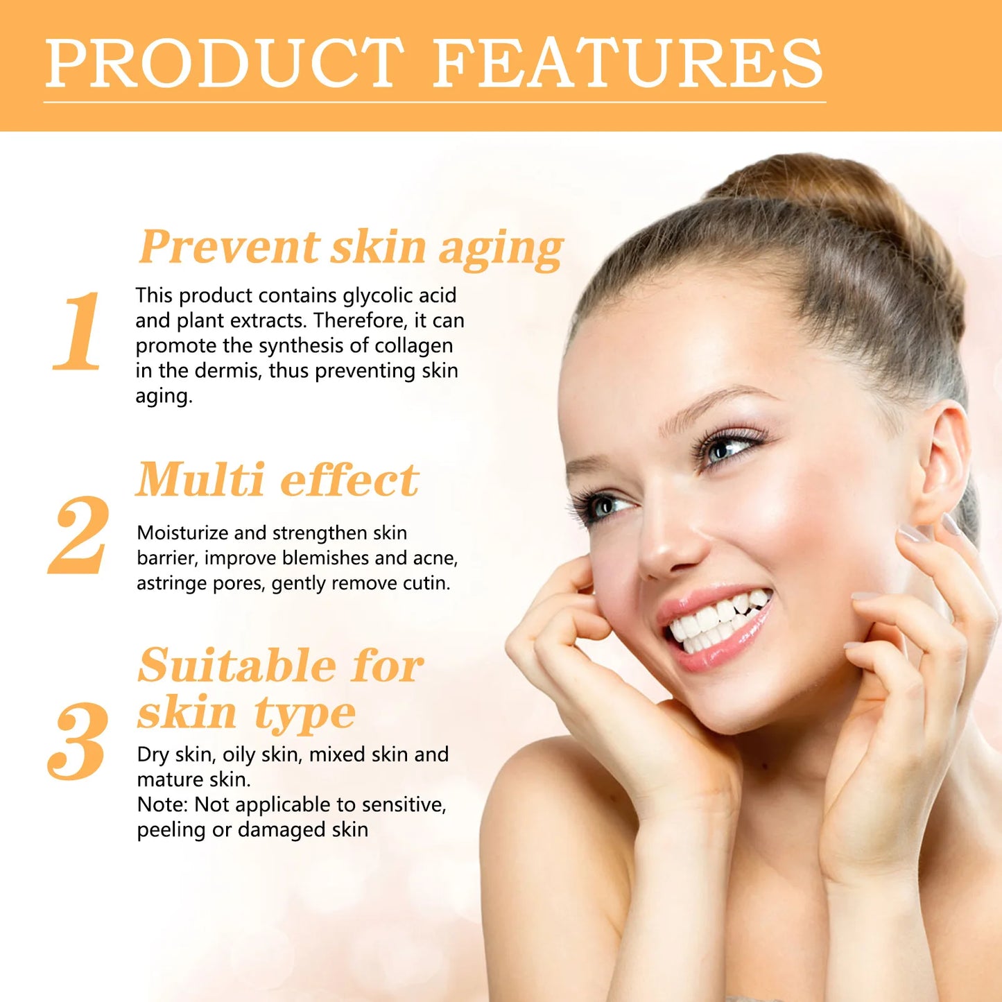 EELHOE The Glycolic Acid 7% Toning Solution 100ml Shrink Pores Repair Facial Oil Nourish Gentle Glycolic Acid Toner Face Essence