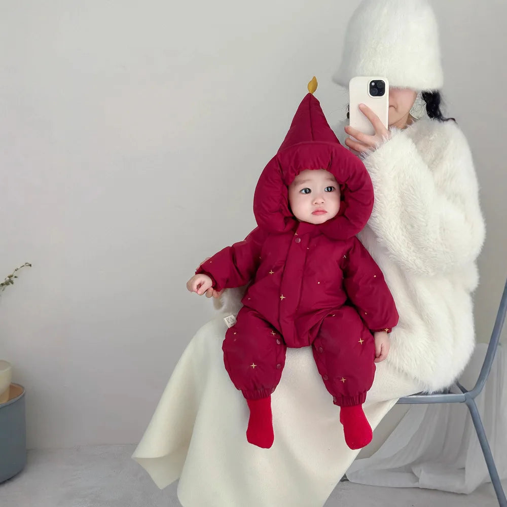 Rompers Jumpsuit Climbing Crawling Coats Baby Clothes New Children Clothing Winter 2025 Thick Boys Girls Cute Cotton Fashionable